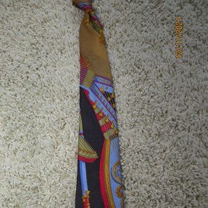 Salvatore Ferragamo Silk Tie Navy Gold Red Purple Blue Olive 11